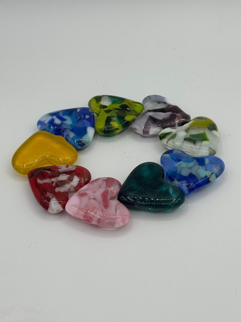 Pocket Hearts handmade glass gifts by Paige's Glass Art